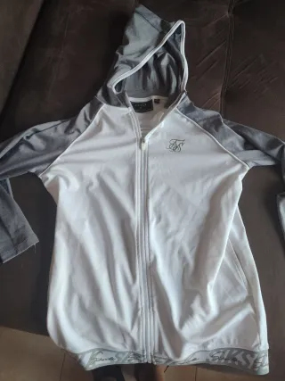 Sudadera SikSilk Gris y Blanca con Capucha