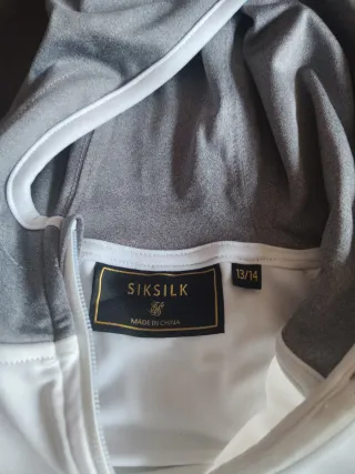 Sudadera SikSilk Gris y Blanca con Capucha