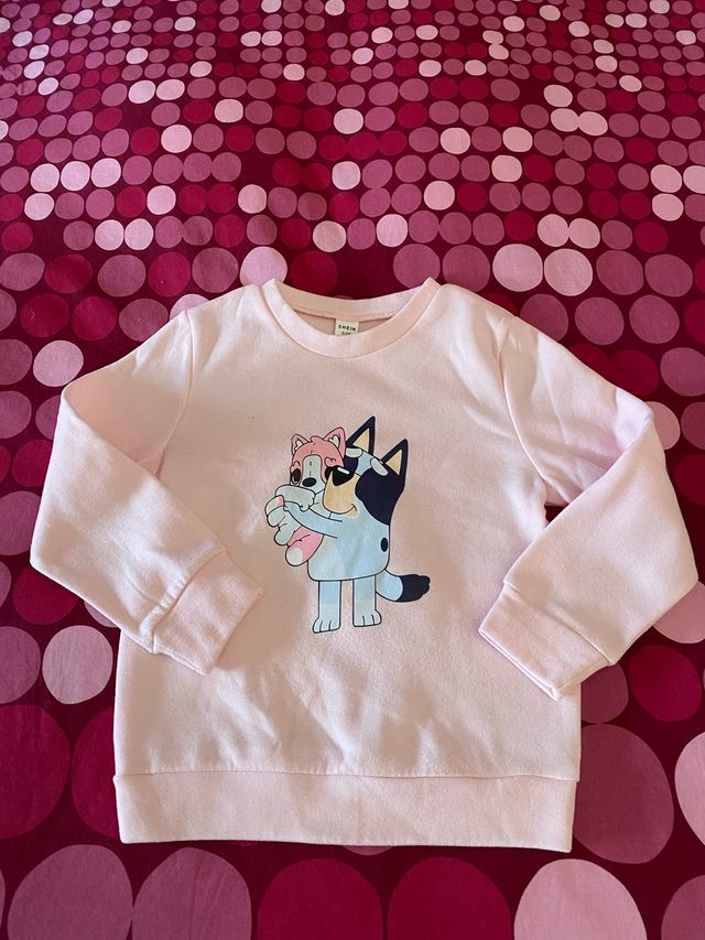 Sudadera Bluey rosa con estampado