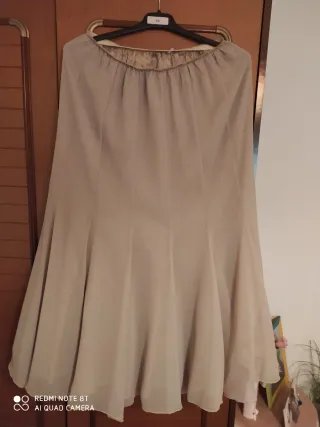 Vestido ceremonia beige talla XL