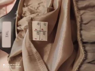 Vestido ceremonia beige talla XL