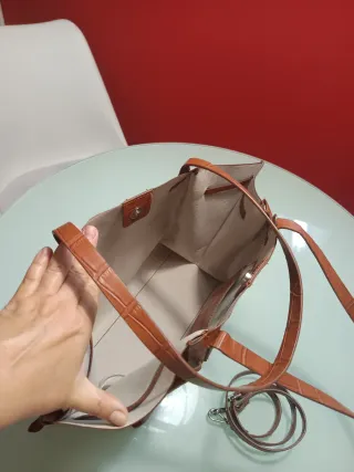 Bolso Zara efecto piel cocodrilo
