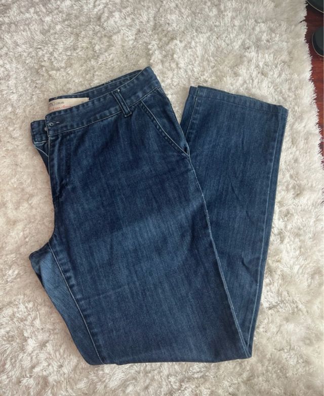 Calças de ganga azuis