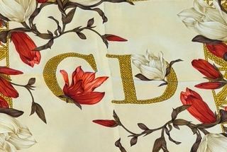 Pañuelo Christian Dior floral vintage