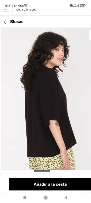 Volcom Camisa Negra Talla S