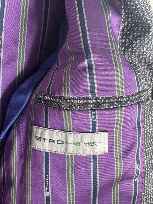 Giacca Americana Etro Milano Taglia 46 Grigia
