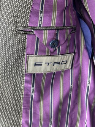 Americana Etro Milano Talla 46 Gris