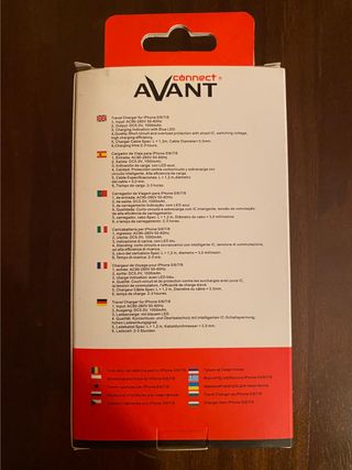 Caricatore da viaggio Avant AV1086 per iPhone 5/6/7/8