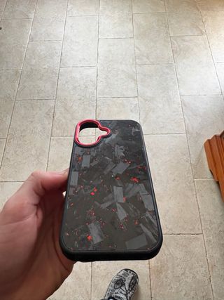 Funda Carbon Concept Forjado Roja IPhone 16