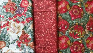 3 Tagli Tessuto Americano Natale per patchwork W0