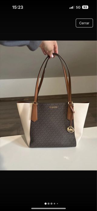 Bolso Michael Kors Marrón y Blanco