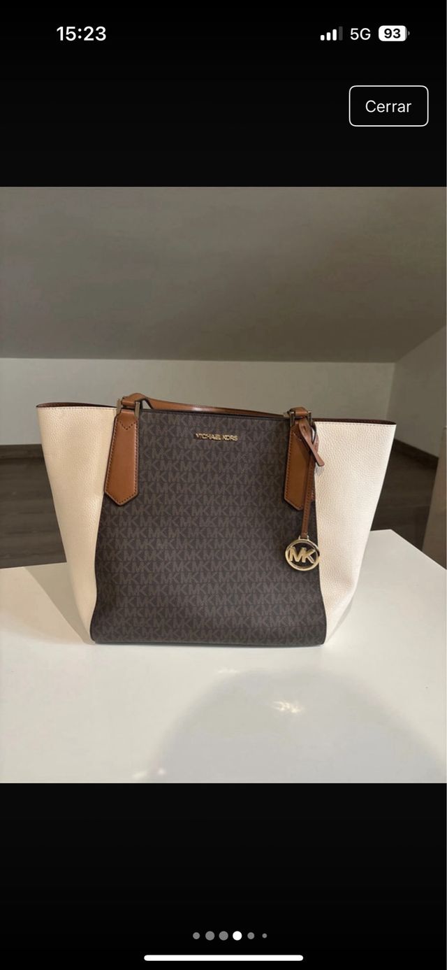 Bolso Michael Kors Marrón y Blanco