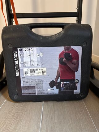 Kit Pesas 20kg Bodybuilding Maletín
