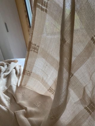 tenda  tessuto corposo color nocciola