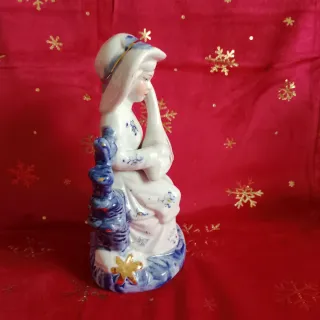 Lote 2 Figuras Porcelana Cisne y Niño