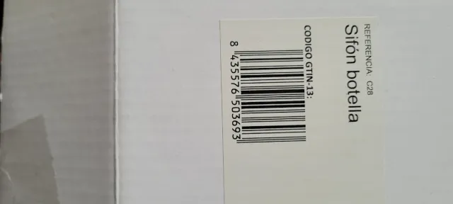 Sifón botella cromado