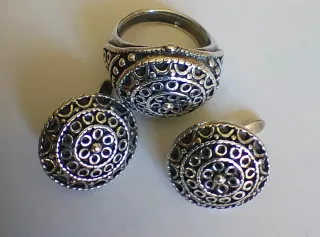 Conjunto Anillo y Pendientes.