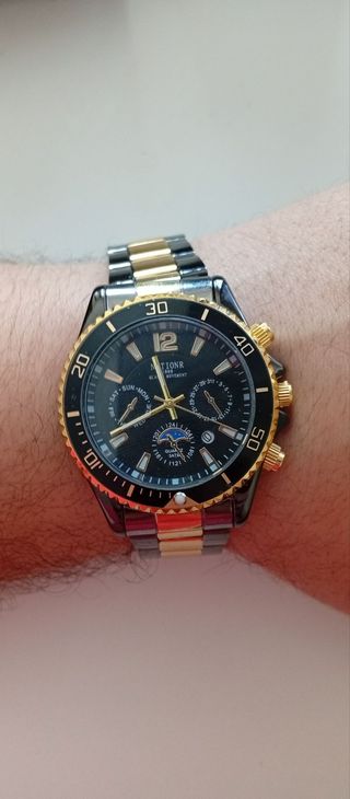 Reloj GMT oro negro 39mm