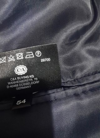 Chaqueta de traje azul marino hombre