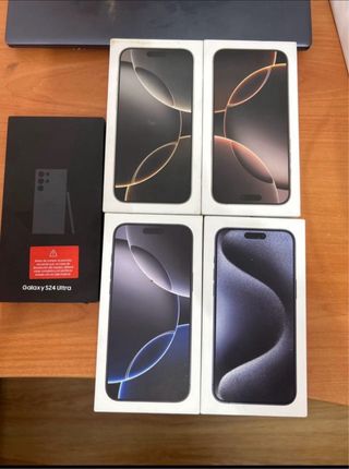 Scatola Samsung S24 Ultra e iPhone