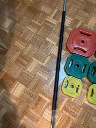 Set de Pesas Riscko Pump con Barra