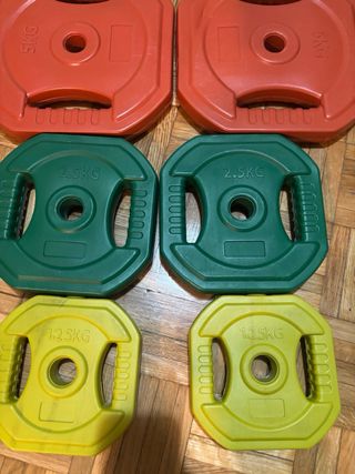 Set de Pesas Riscko Pump con Barra