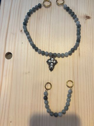 Collar Fallera Cruz y Pulsera