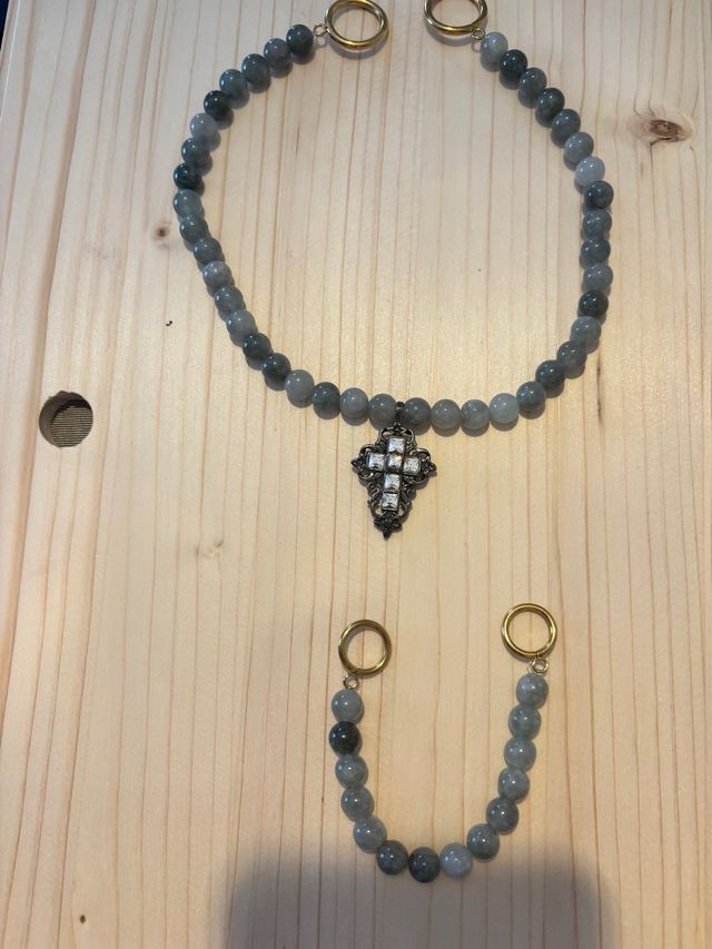 Collar Fallera Cruz y Pulsera