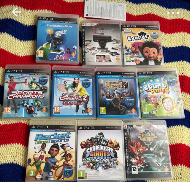 Lote 10 giochi PS3 Move