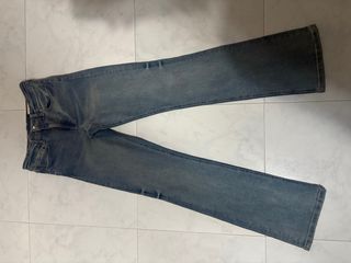 Pantalones campana vaqueros azules