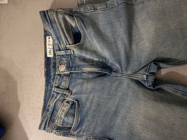 Pantalones campana vaqueros azules