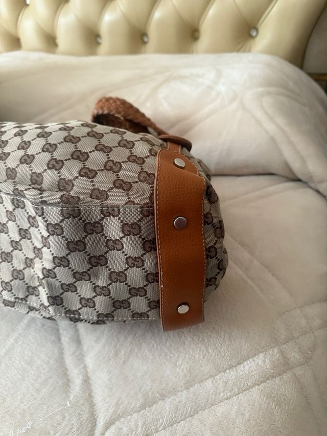 Borsa Gucci Pelham tela monogram beige/marrone