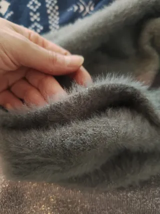 Maglione donna lamé e pelo taglia M