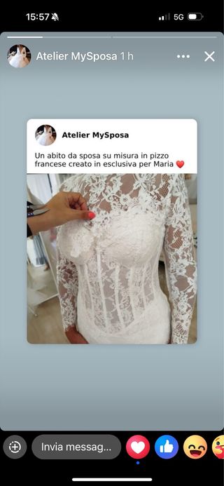 Abito da sposa pizzo francese Atelier MySposa