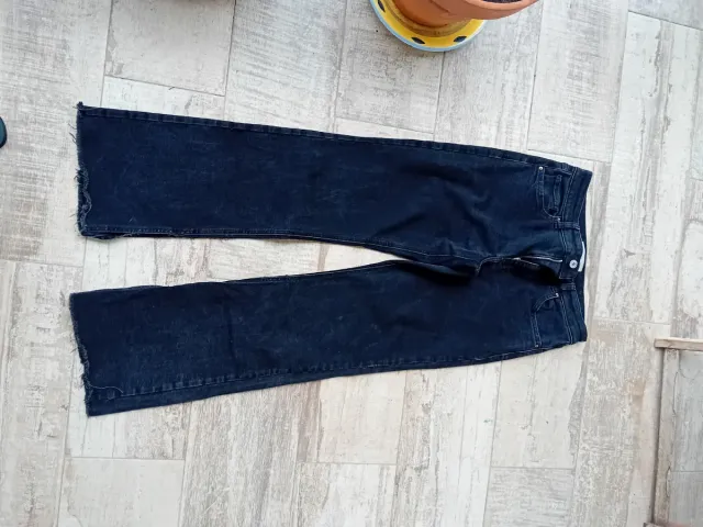 Pantalón Mango Talla 38 Azul