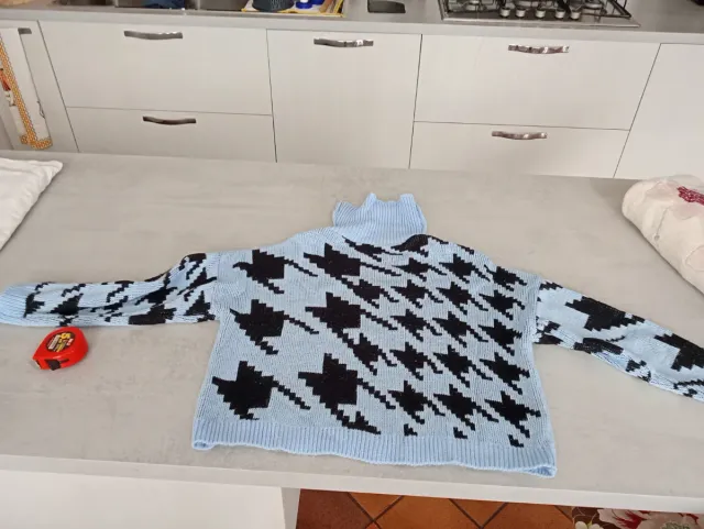 Maglioncino caldo fantasia pied-de-poule