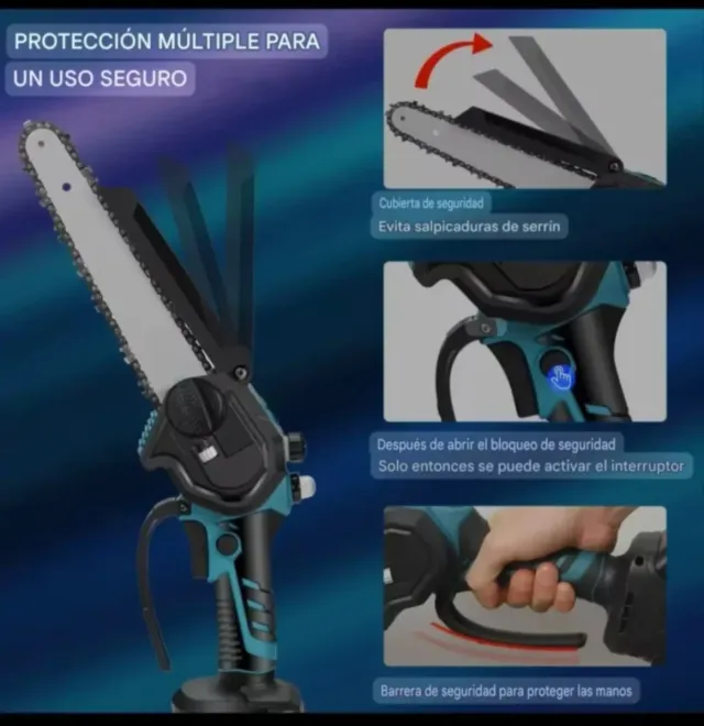 Motosserra a Bateria Recarregável de 8 Polegadas