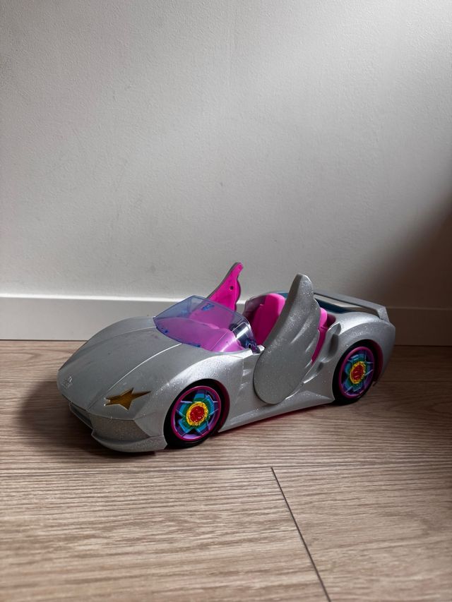 Coche Juguete Barbie Plateado