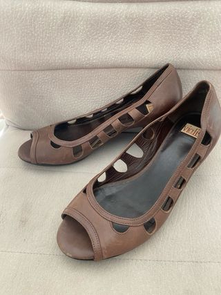 Zapatos Vialis Marrones Mujer + Tacón plano (Pack)