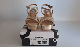 Sandalias Chika10 doradas - Talla 36,37,40 y 41