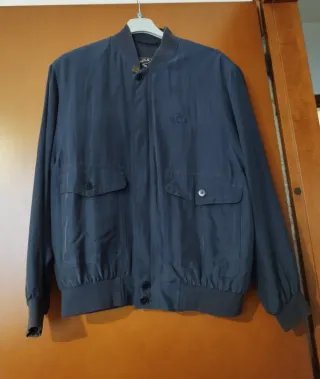 Giacca bomber Paul & Shark seta blu