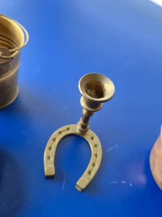 Set piccoli oggetti ottone e rame