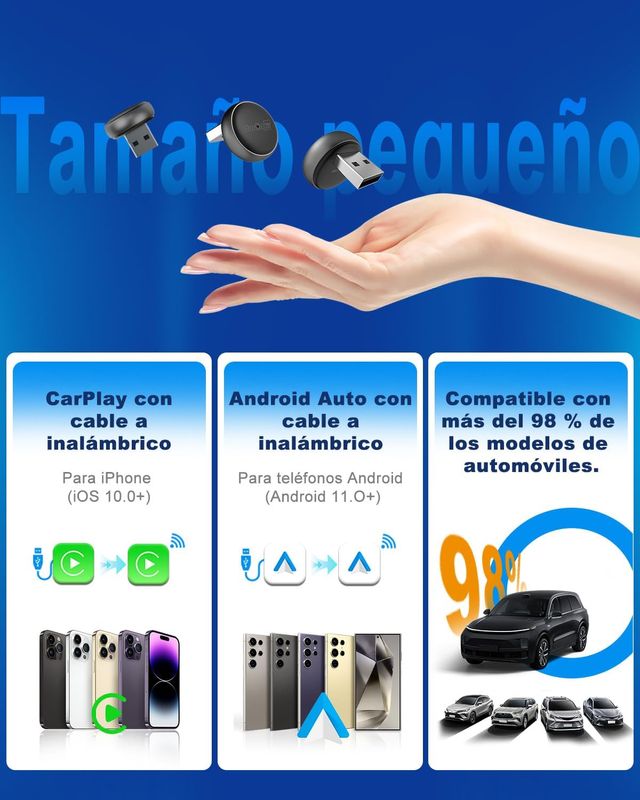 NUEVO - Carlinkit Adaptador CarPlay Android Iphone