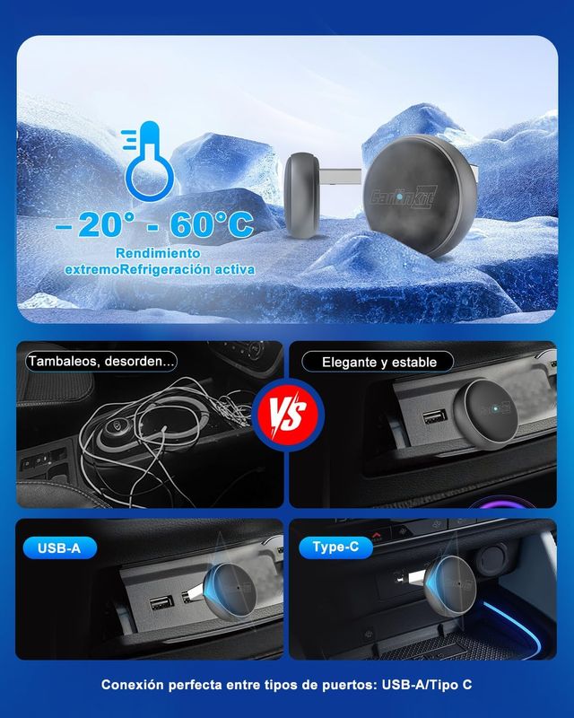 NUEVO - Carlinkit Adaptador CarPlay Android Iphone