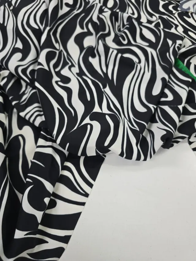 Tela Licra Estampada Blanco y Negro