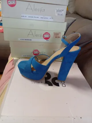 Zapatos de tacón Alesya azul talla 40