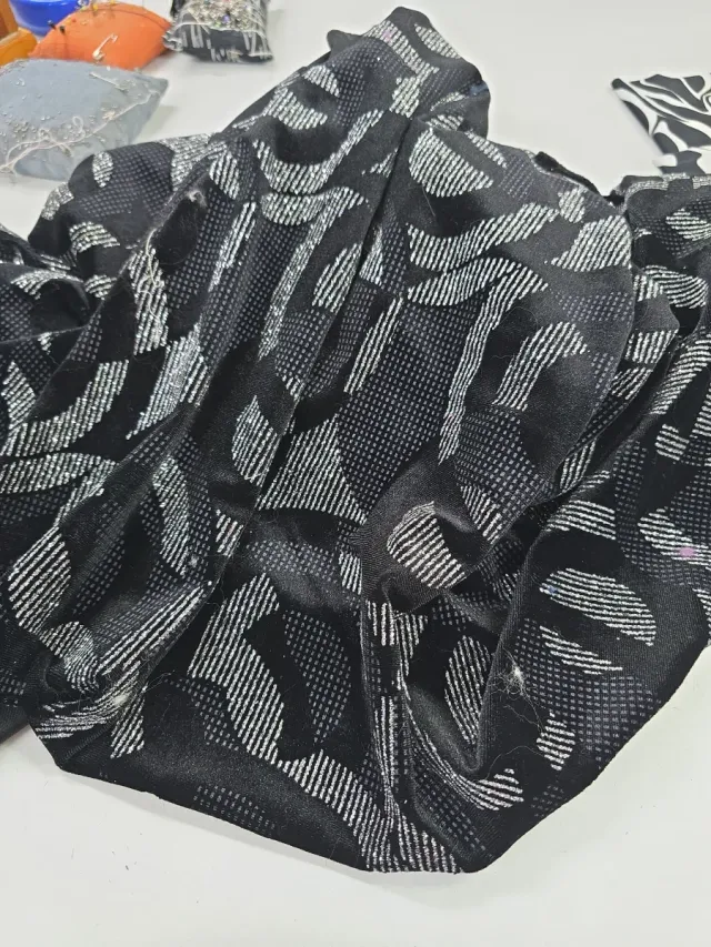 Retal licra terciopelo con plata