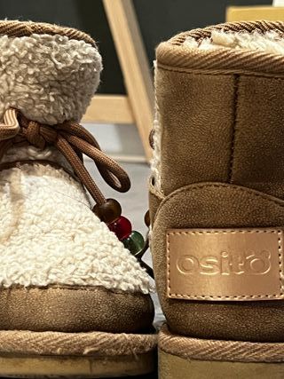 Botas niña, marrones con abalorios, TALHA 28