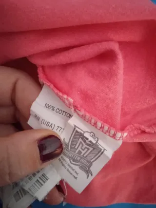 Camiseta manga larga niña rosa Monster High. T: 8