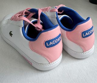 Zapatillas Lacoste Blancas y Rosas Talla 39